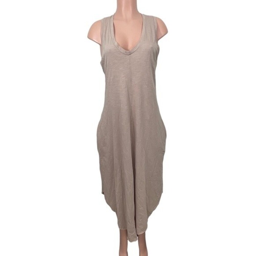 NWT Jolie Sleeveless Raw Edge Tank Midi Dress Size XL Mauve
